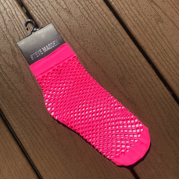 hot pink fishnet socks